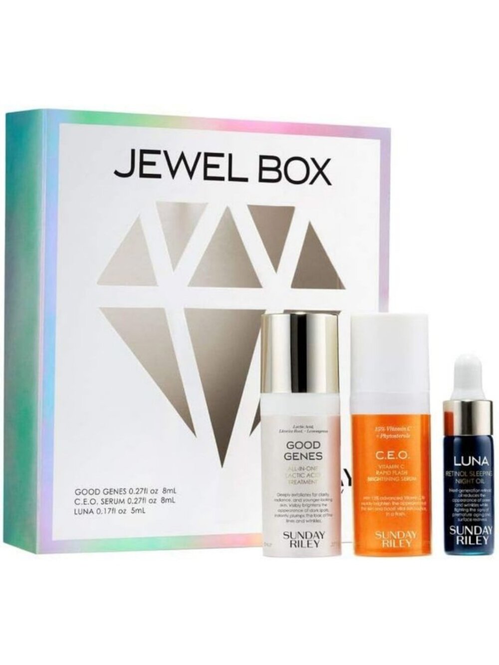 Luxury Skincare Jewel Box Set - 0.7 Fl Oz, Radiant Glow & Hydration Essentials